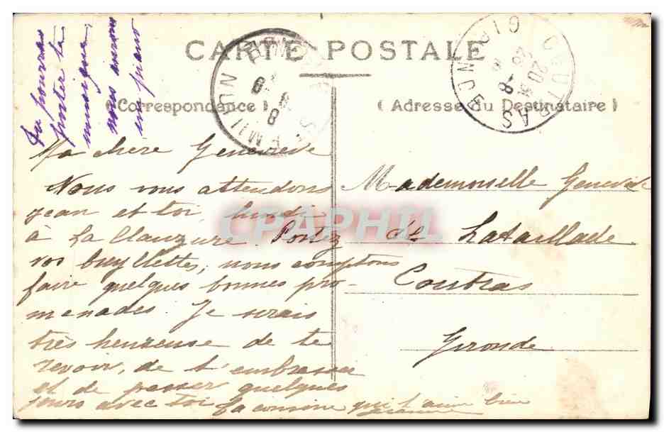 Saint-Emilion — Vue de la Porte Bouqueyre — Coll. B.R. — Reverso