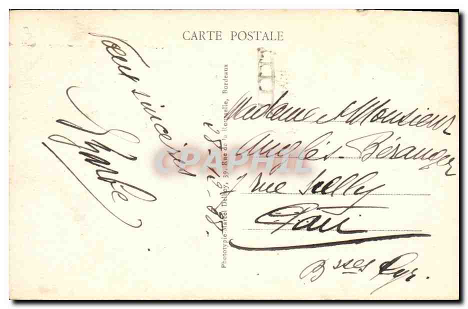 Bruges (Gironde) - La Tour Lassalle et l'Église — M. D. éditeur, n° 29 — Verso