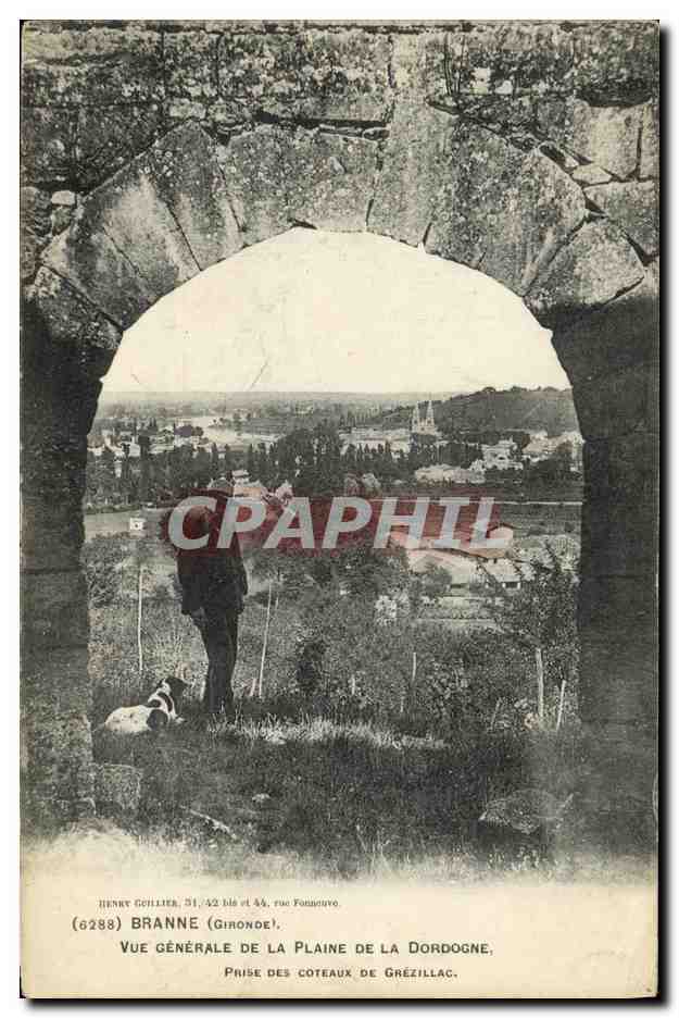 CPA Branne Vue Generale De La Plaine De La Dordogne