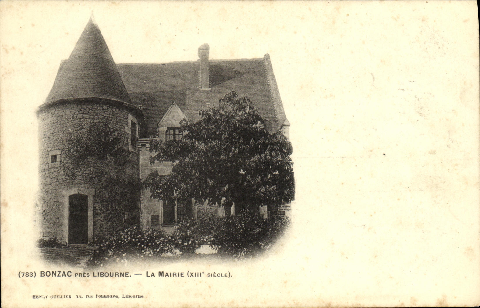 Bonzac-près-Libourne — La Mairie (XIIIe siècle) — Henry Guillier, rue Founoue, Libourne