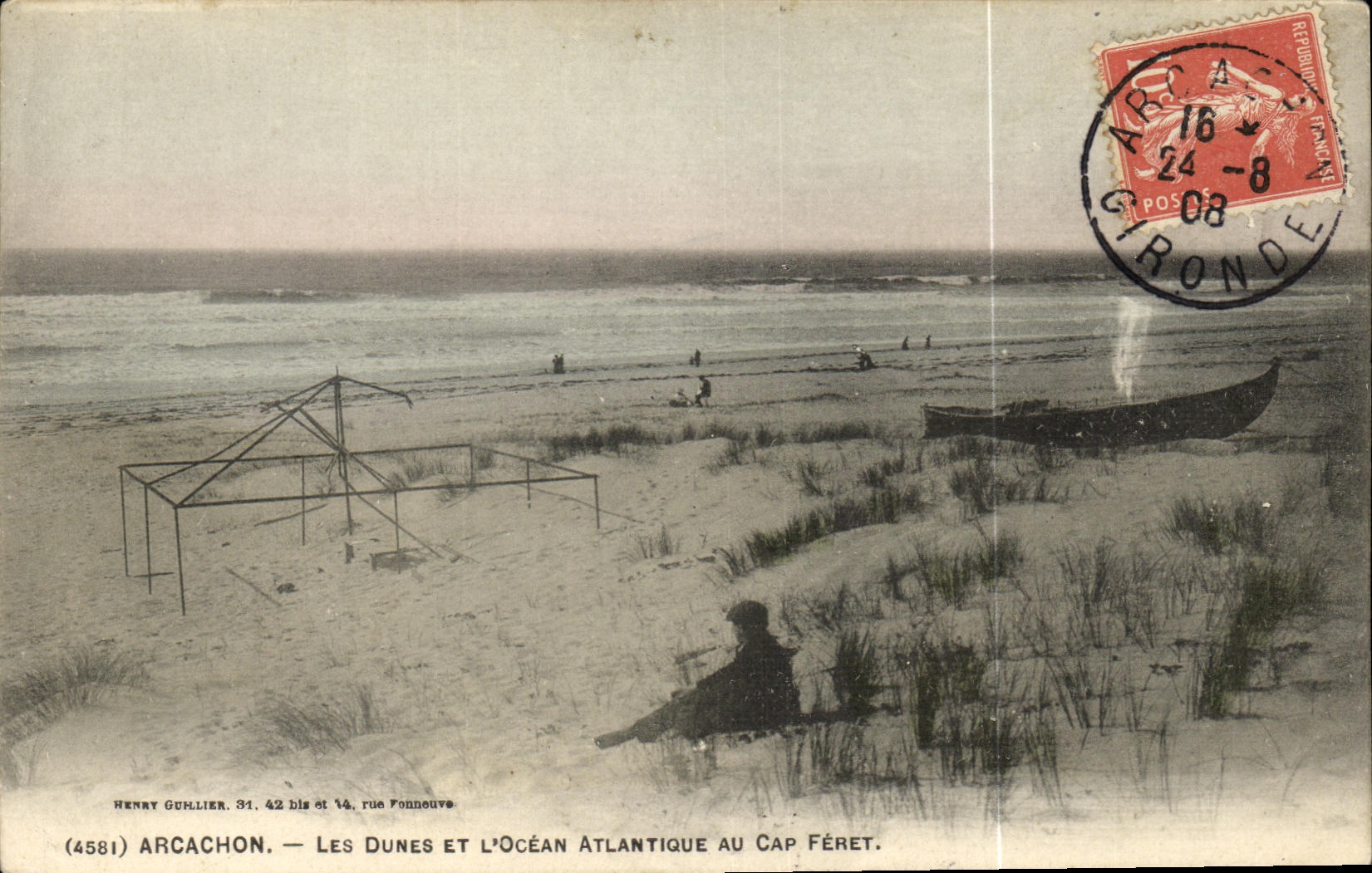 Les Dunes et l'Océan Atlantique au Cap Féré — Henry Guellier, 31, 42 bis et 14, rue Fondouze