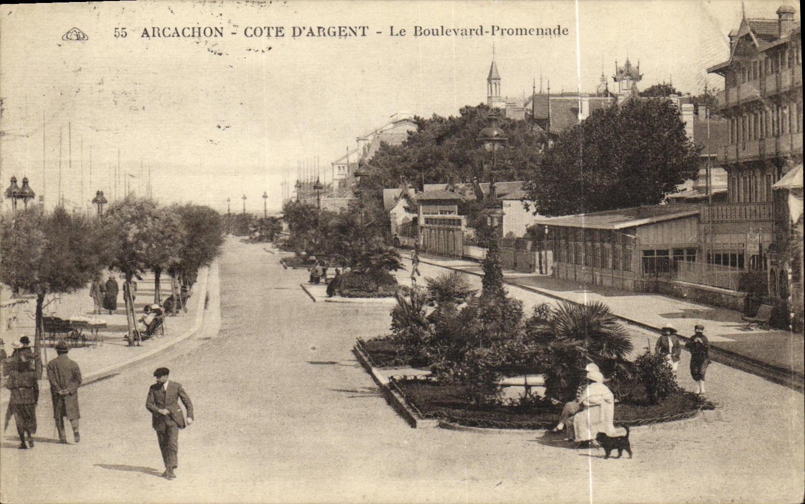 CPA Arcachon Cote d Argent Le Boulevard Promenade
