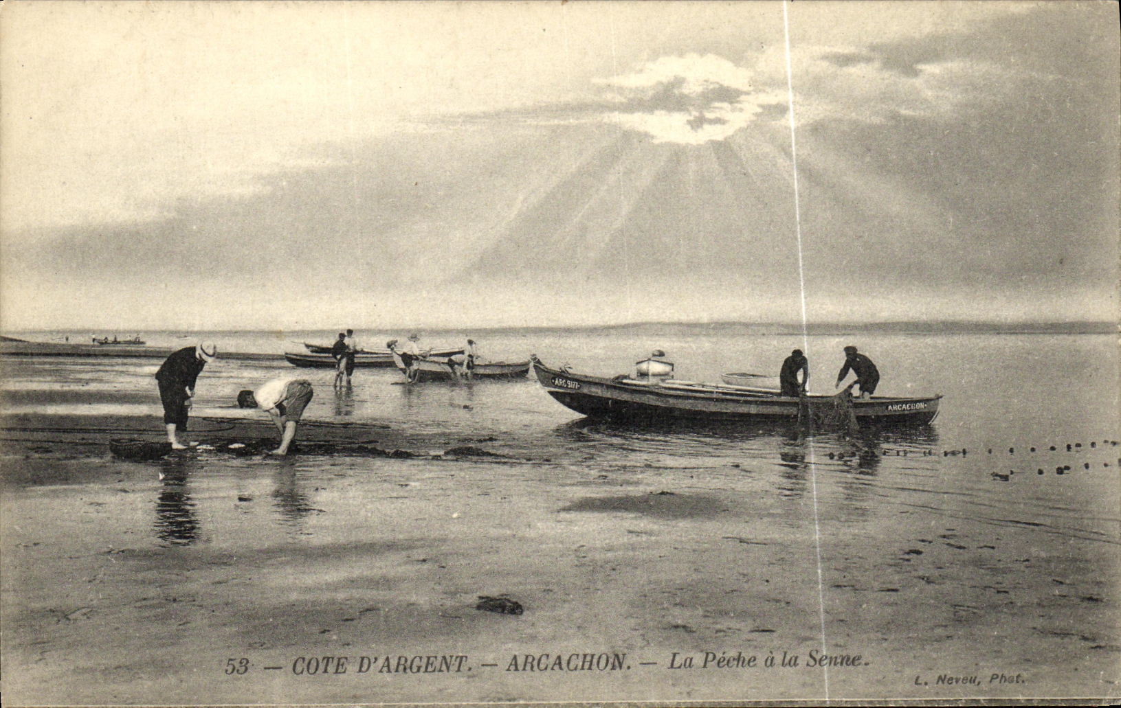 Côte d'Argent - Arcachon — La Pêche à la Senne — L. Navou, Phot.