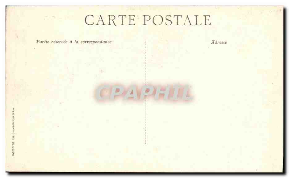 CPA Bordeaux Square Gambetta — Verso