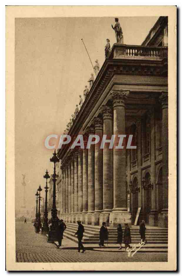 CPA Bordeaux Facade du grand theatre