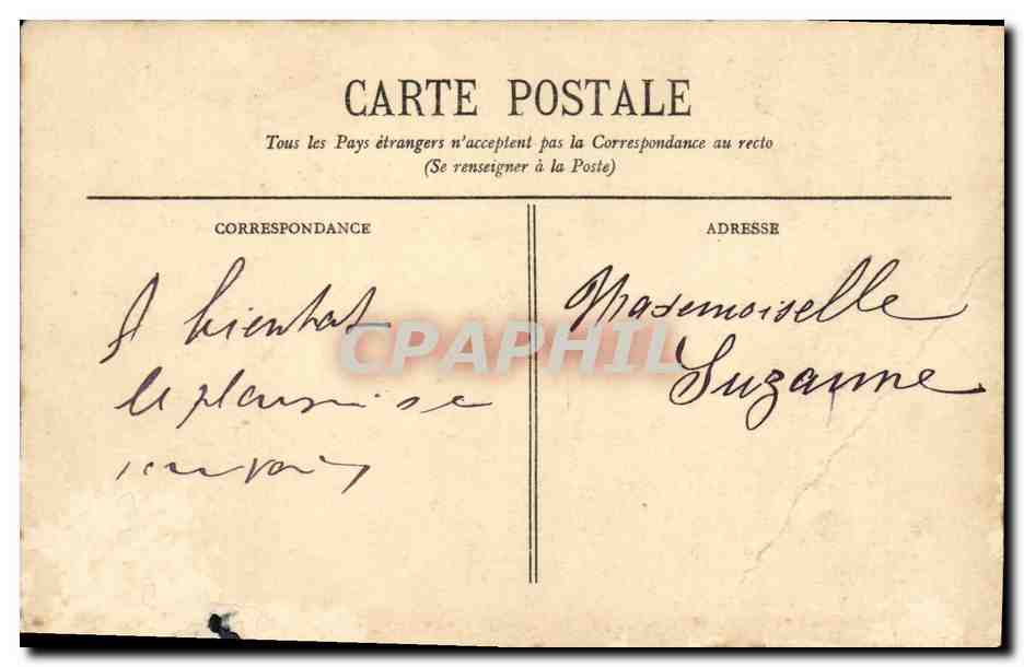 CPA Bordeaux La Gare du Midi et la rue de la gare Tramway — Rückseite