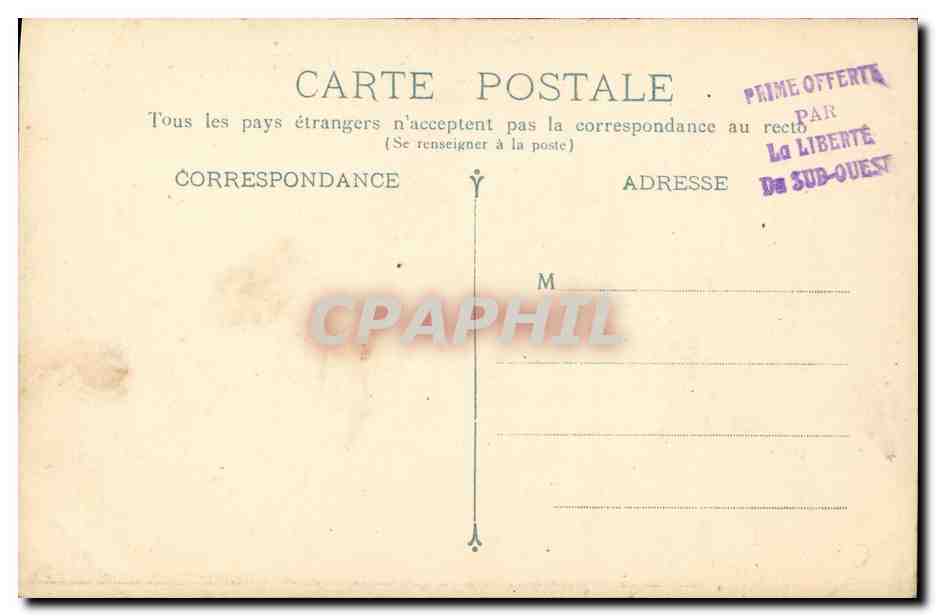 CPA Bordeaux La Place Tourny — Verso
