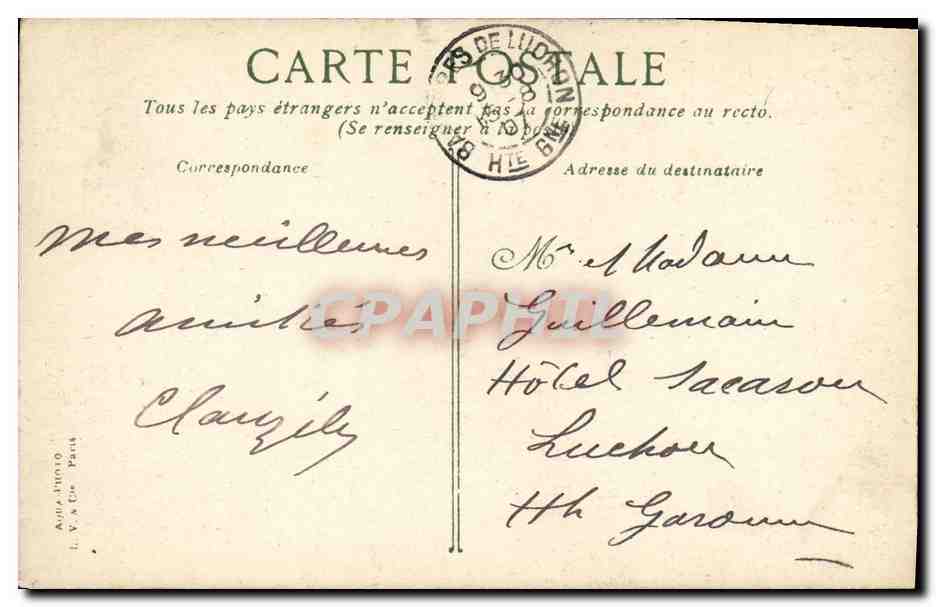 CPA Bordeaux Eglise Ste Croix — Verso