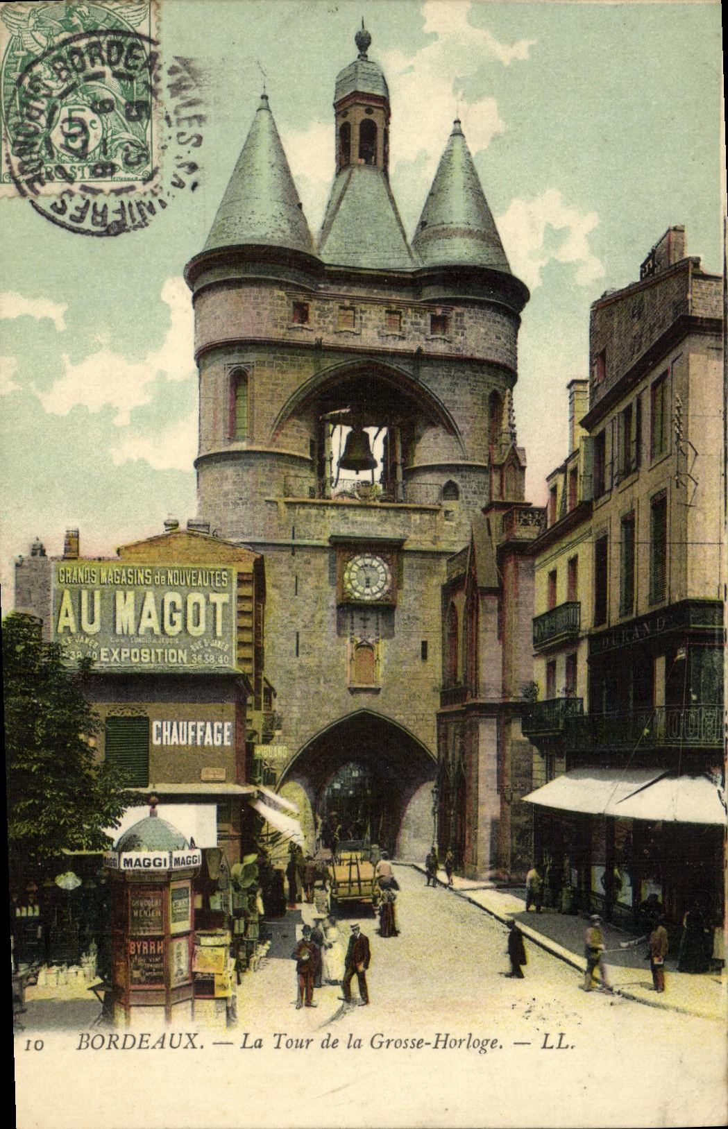 CPA Bordeaux La Tour de la Grosse Horloge Maggi