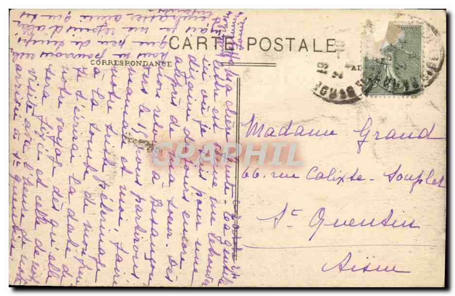 Bordeaux - La Rade, Vue prise de St-Michel — éditeur B, n° 101 — Verso