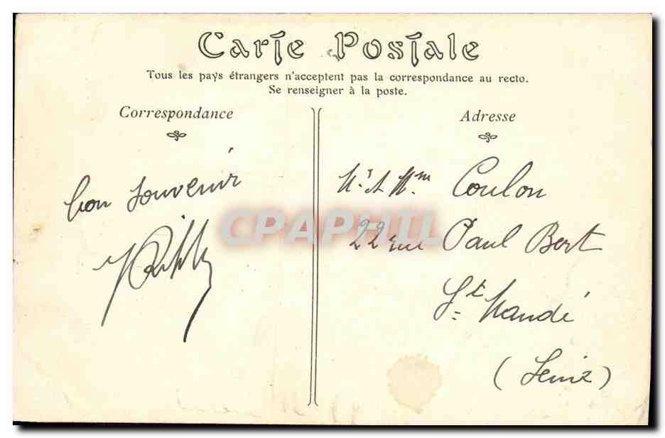 CPA Bordeaux La Rue Esprit des Lois — Verso