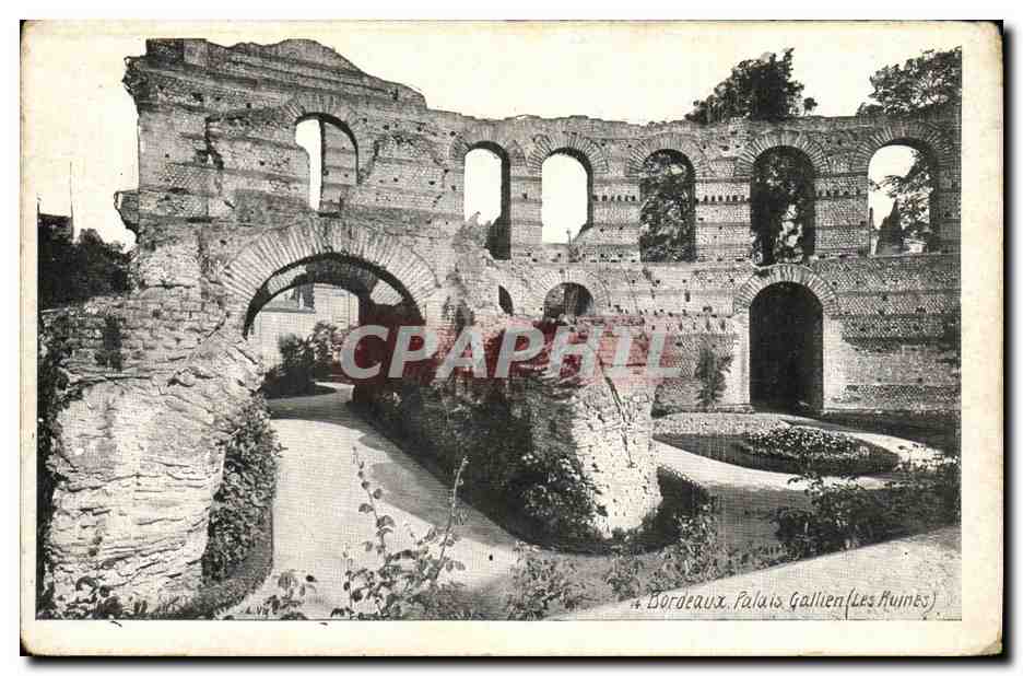 CPA Bordeaux Palais Galien les ruines