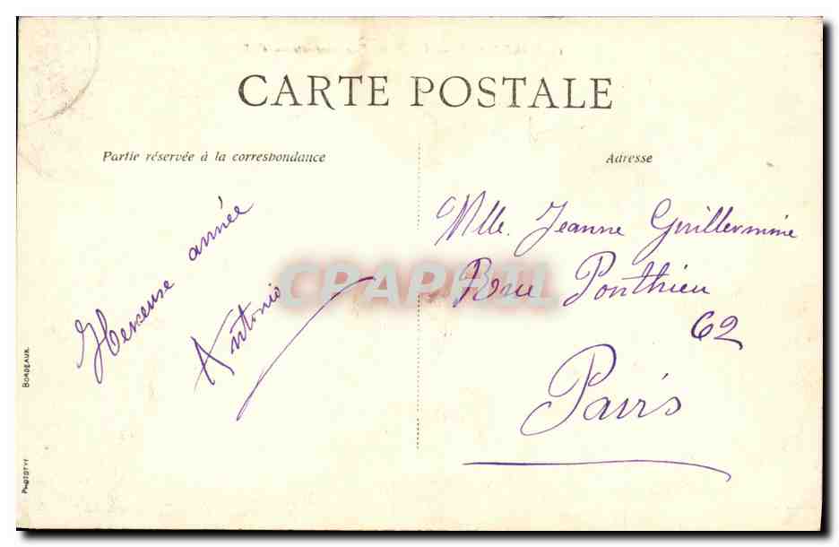 CPA Bordeaux La Rade Vue Generale Bateaux — Verso