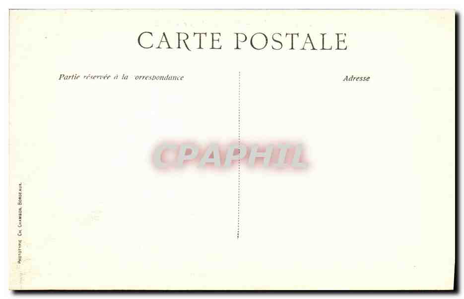 CPA Bordeaux Palais de Justice — Verso