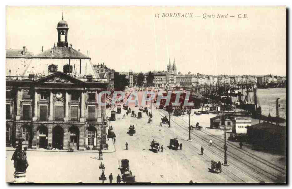CPA Bordeaux Quais Nord Bateaux