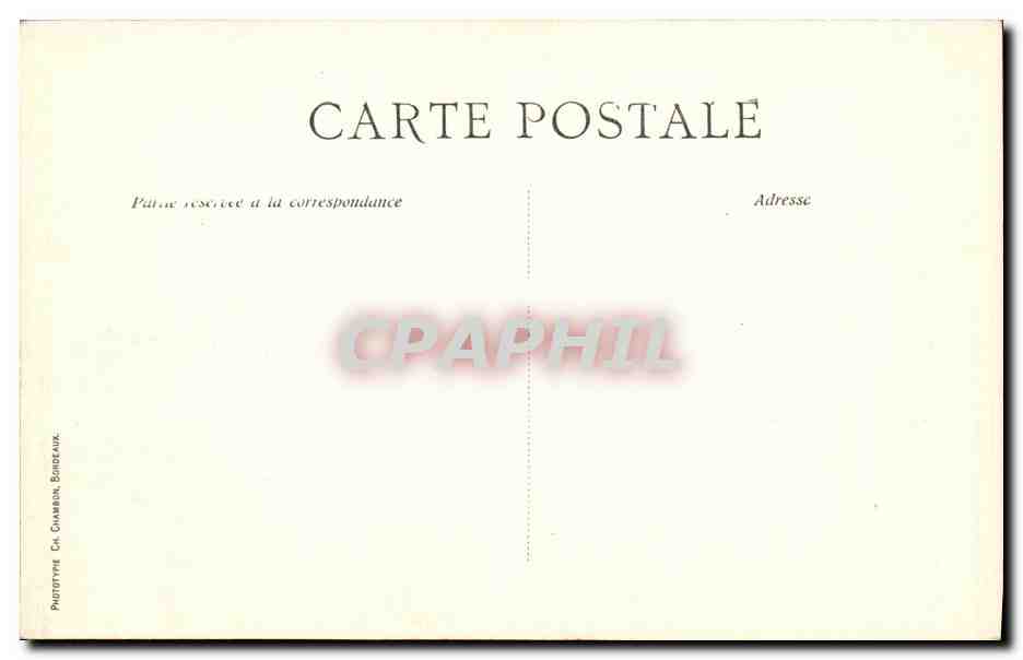 CPA Bordeaux Allees Damour — Verso