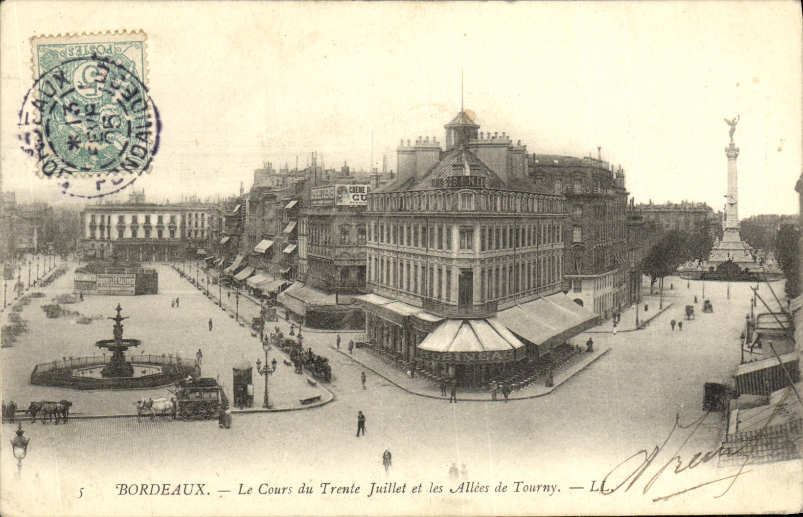 Bordeaux — Le Cours du Trente Juillet et les Allées de Tourny — L.L.