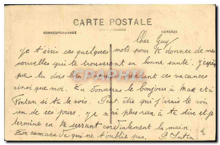 CPA Tournecoupe Interieur de L Eglise — Rückseite