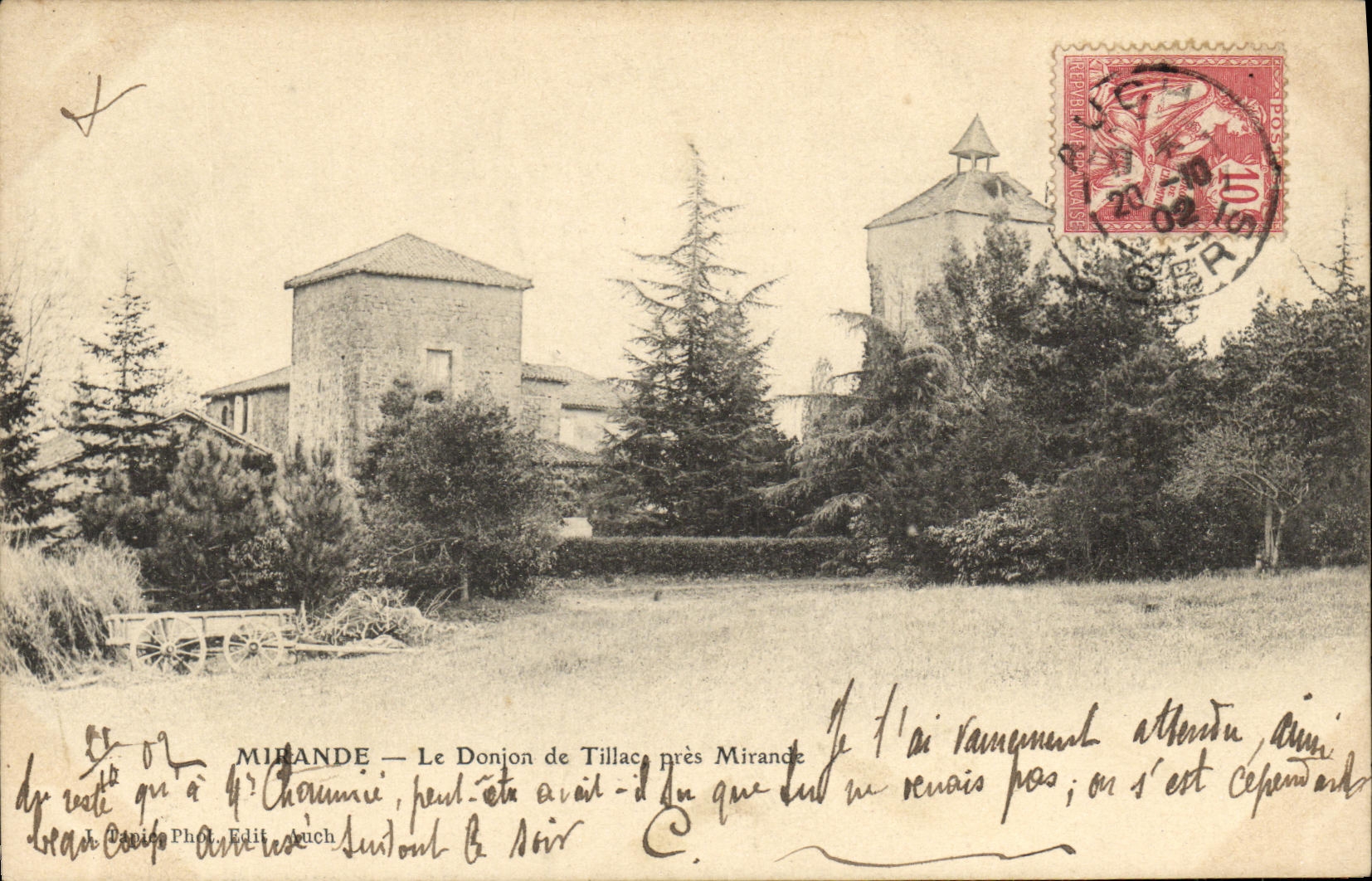 Mirande — Le Donjon de Tillac près Mirande — J. Léon Photo, Auch