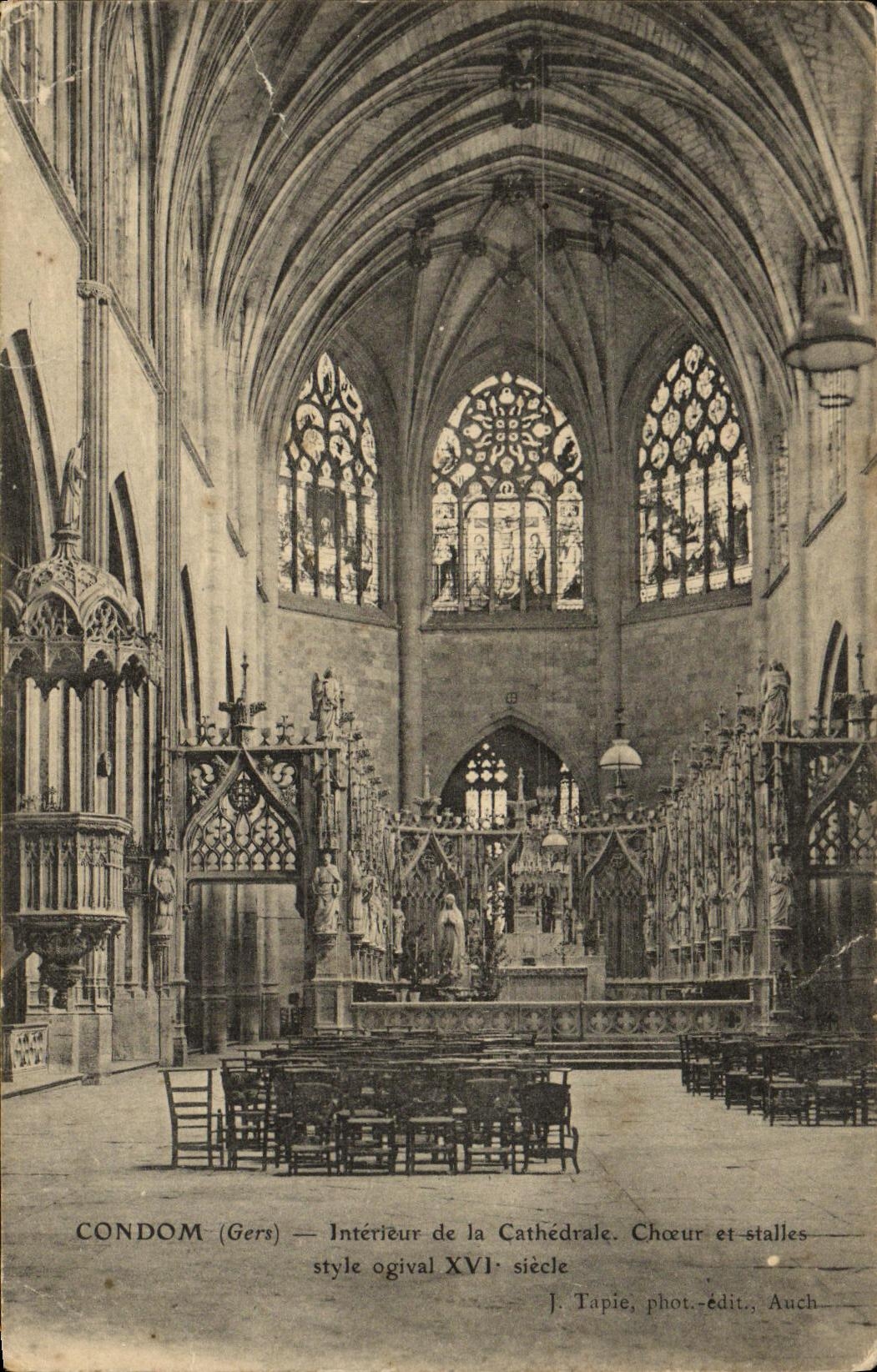CPA Condom Interieur de la Cathedrale Choeur et stalles
