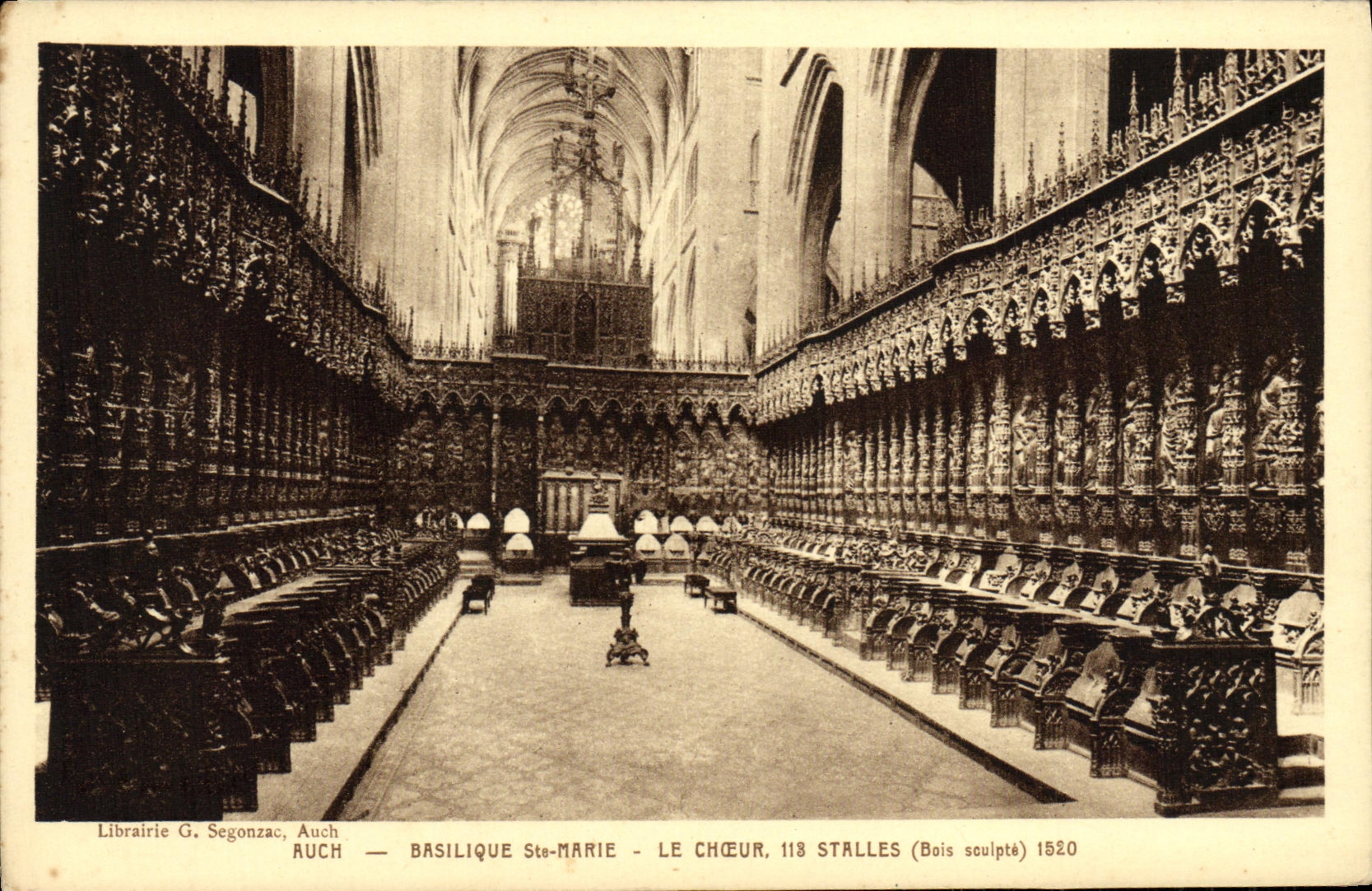 Auch — Basilique Ste-Marie — Le Chœur, 118 stalles (Bois sculpté) 1520