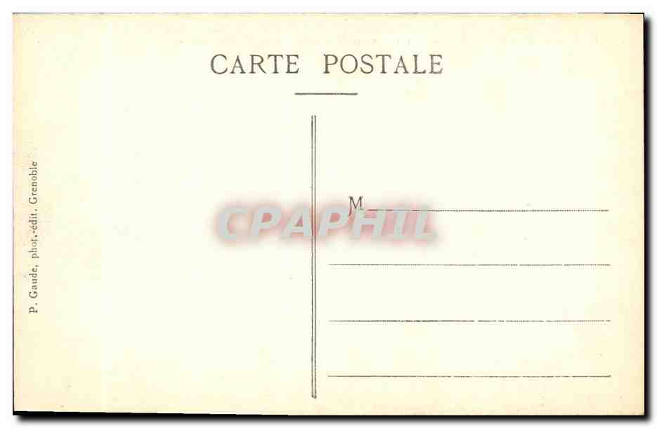 CPA Environs de Grenoble Claix L Eglise Les Hotels et aretes du Moucherotte Hotel Lebon  — Rückseite