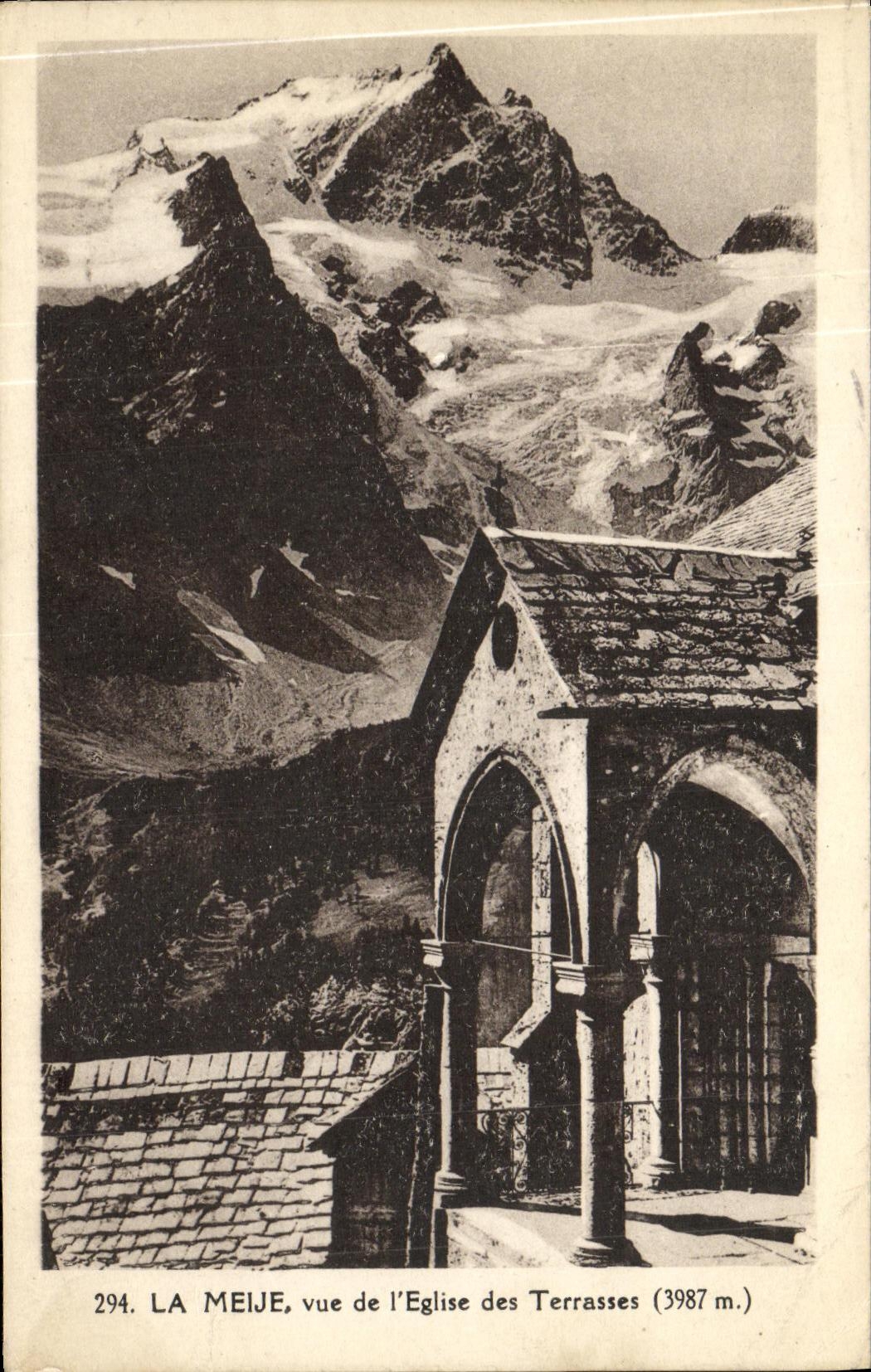 La Meije — vue de l'Église des Terrasses (3987 m.) — Éditeur non identifié, n° 294