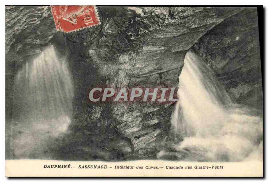 Dauphiné - Sassenage - Intérieur des Cuves - Cascade des Quatre-Vents