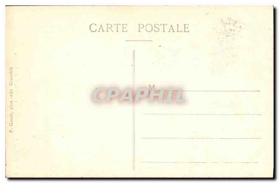 Dauphiné - Sassenage — La Cascade du Parisien — P. Gaude, phot. - édit. Grenoble — Rückseite