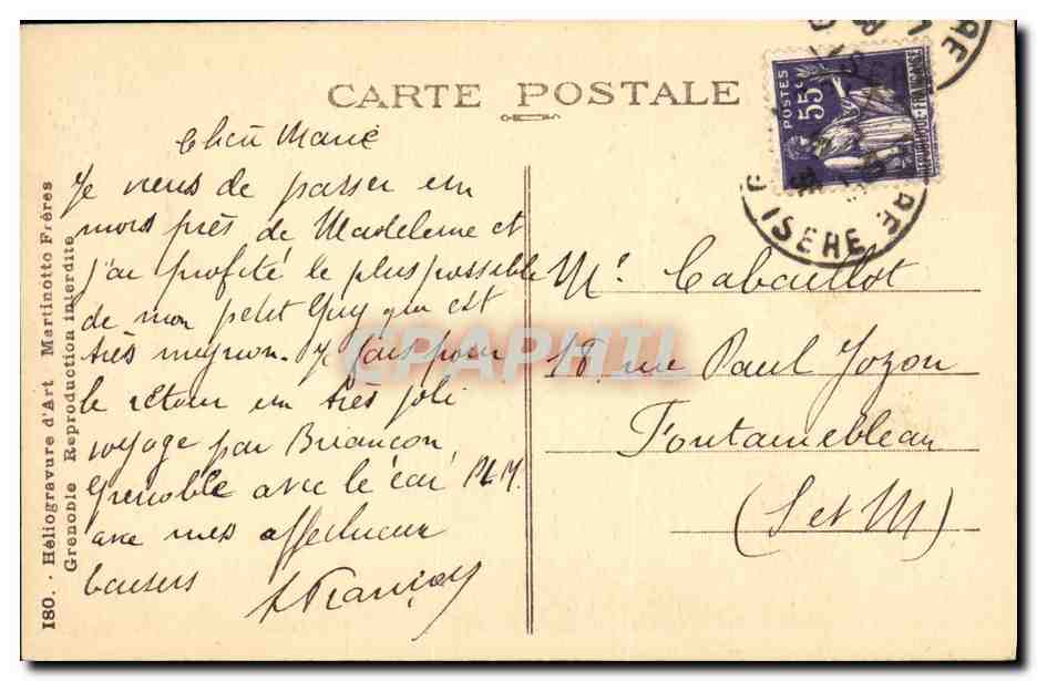 La Route du LAUTARET - Villar d'Arène — Martinotko Frères — Verso