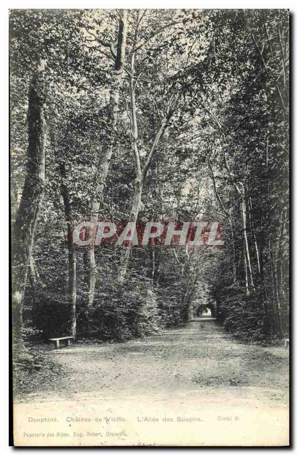Dauphiné. Château de Vizille. L'Allée des Soupirs. — Papeterie des Alpes, Eug. Robert, Grenoble.