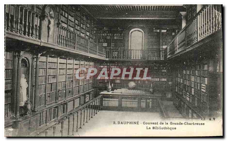 CPA Dauphine Couvent de la Grande Chartreuse La Bibliotheque