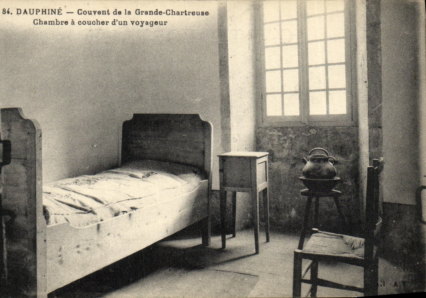 Dauphiné — Kloster Grande-Chartreuse — Schlafzimmer eines Reisenden