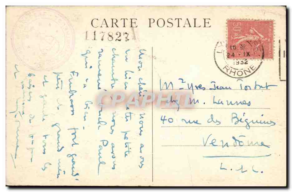 Dauphiné — 83. Couvent de la Grande-Chartreuse — Cellule d'un moine — Reverso
