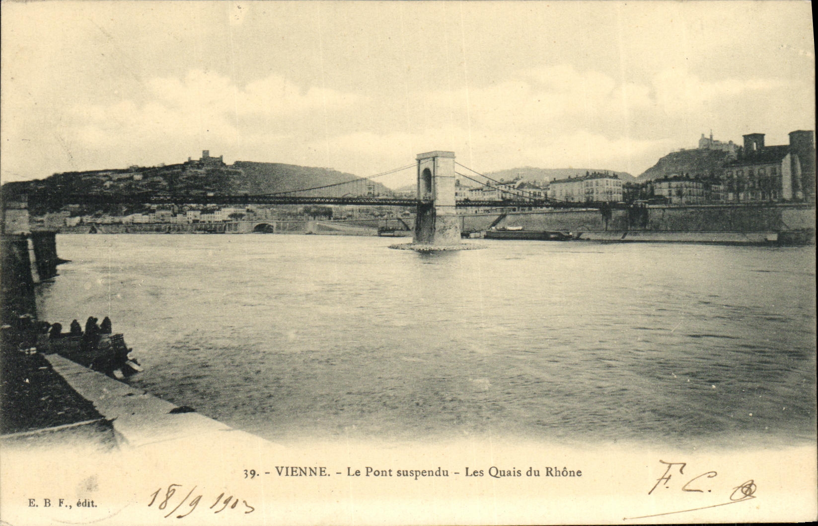 Vienne - Der Hängebrücke - Die Ufer des Rhône — E.B.F., Verlag n°39