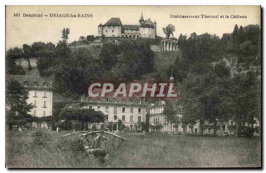Uriage-les-Bains — Établissement Thermal et le Château — Édition H. S. Grenoble, n° 567