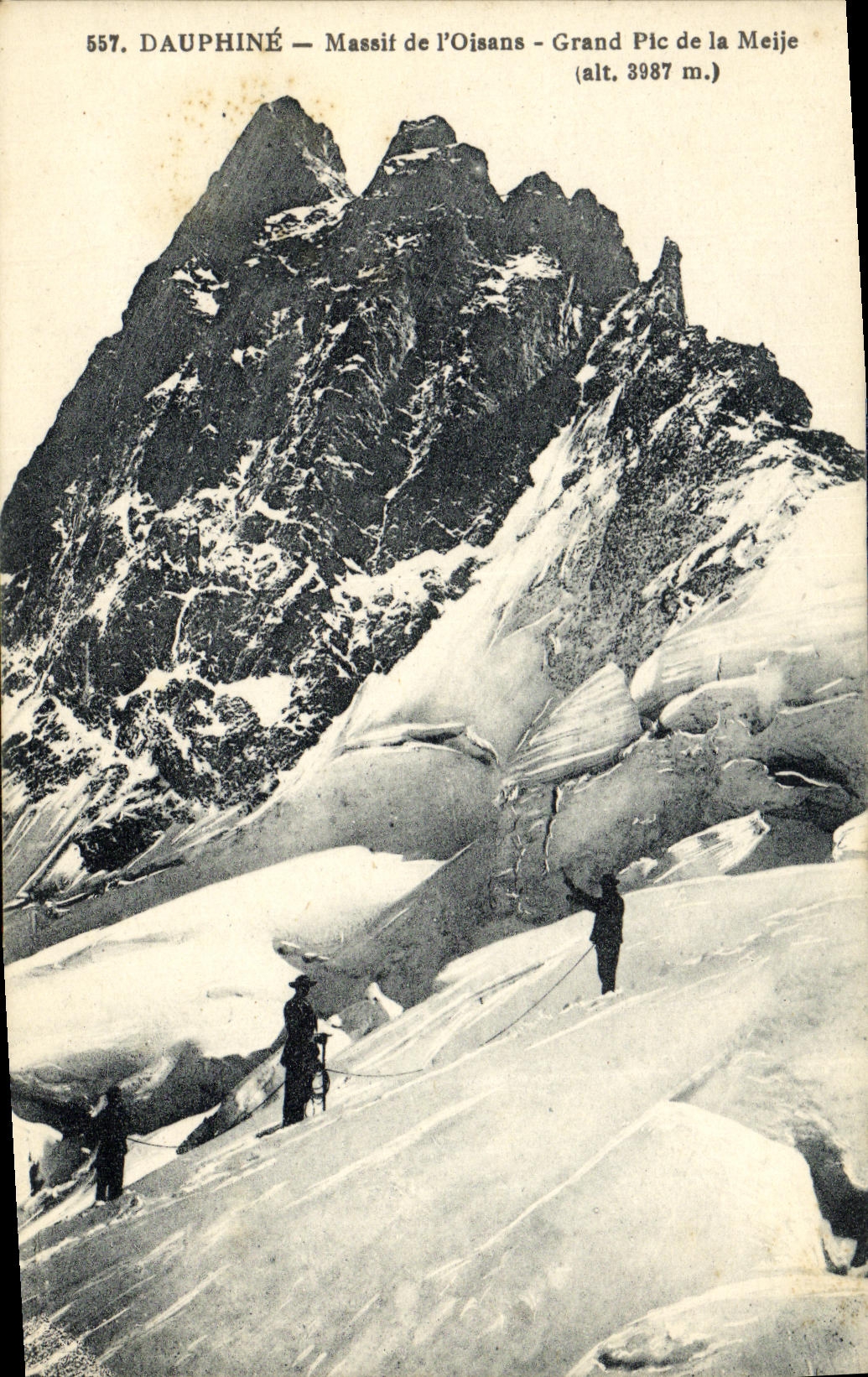 Dauphiné — Massif de l'Oisans — Grand Pic de la Meije (alt. 3987 m.) — P. Gaude, phot.-édit., Grenoble