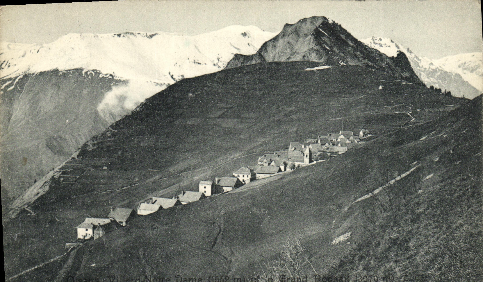 Villard-Notre-Dame (1558 m) et le Grand Bois (1670 m) — Papeterie des Alpes Eng. Robert, Grenoble