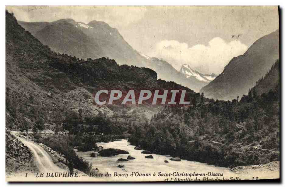 Le Dauphiné — Route du Bourg d'Oisans à Saint-Christophe-en-Oisans et L'Aiguille du Plat-de-la-Salle