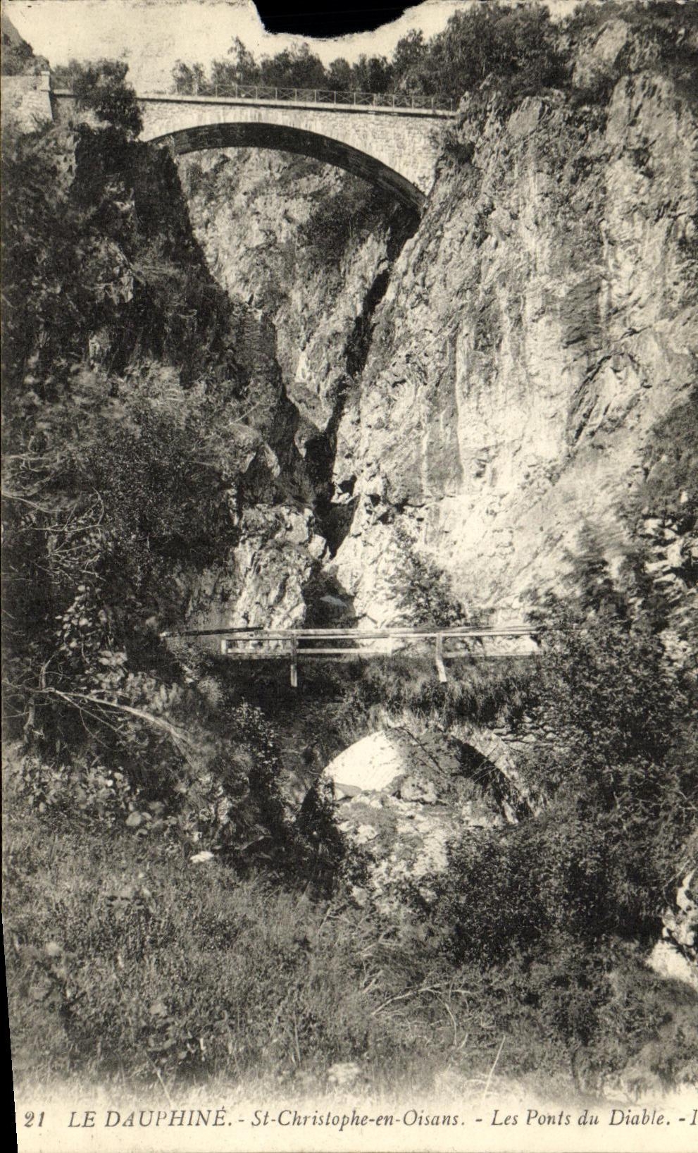 CPA Le Dauphine St Christophe en Oisans Les Ponts du Diable