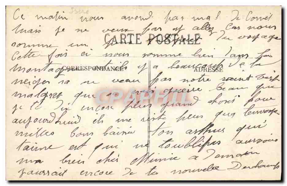 Bourg-d'Oisans — Vue générale et la Chaîne de Belledonne — E.R. n°709 — Verso