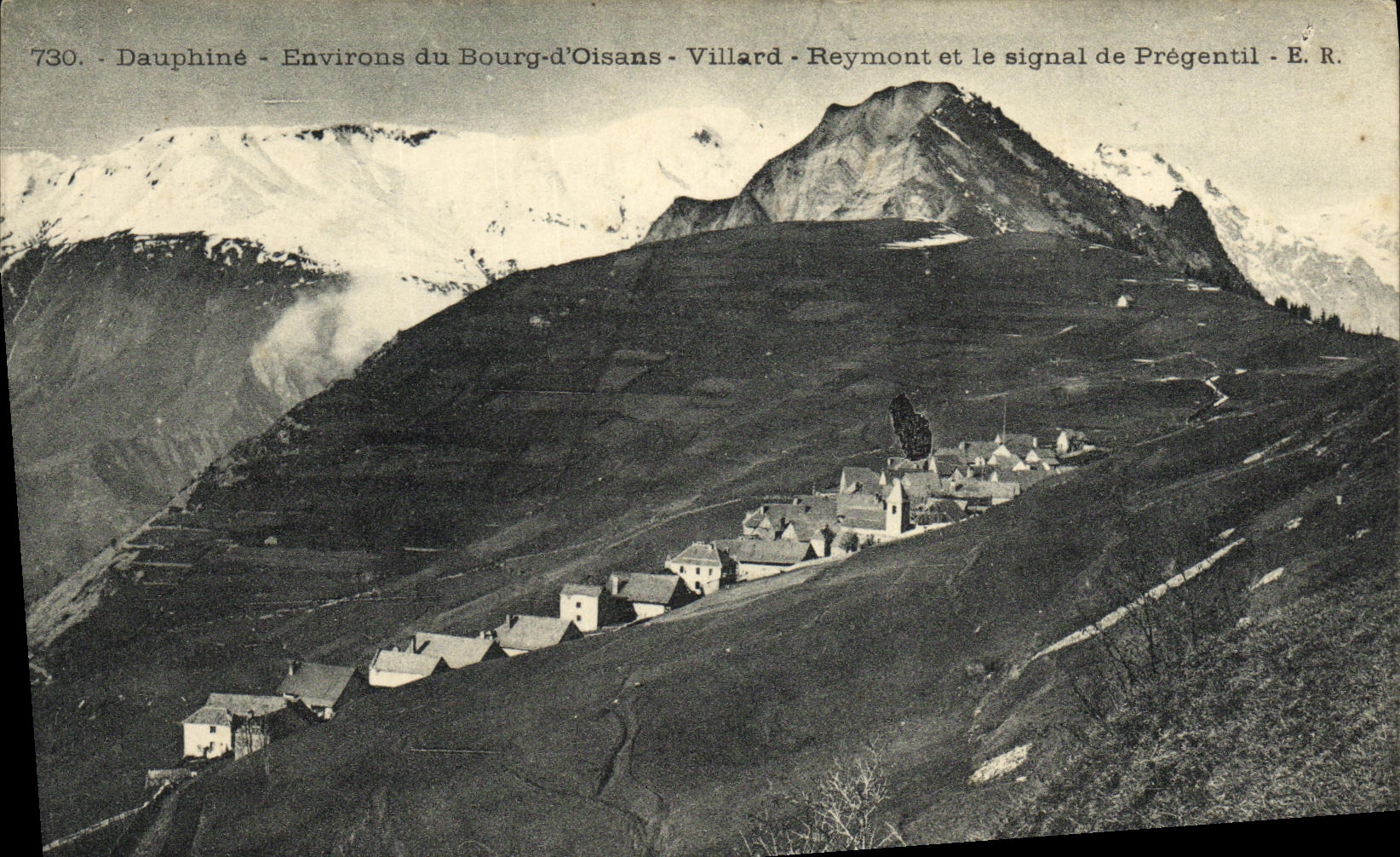 Villard-Reymont and the Prégentil signal — Dauphiné, surroundings of Bourg-d'Oisans — E. R. n°730