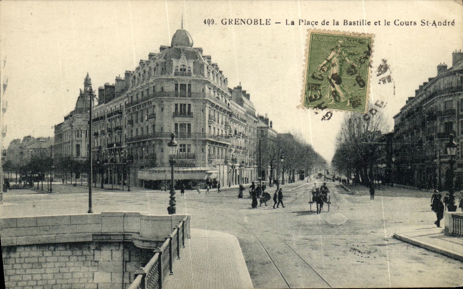 Grenoble — La Place de la Bastille et le Cours St-André — P. CAUDE, n°409