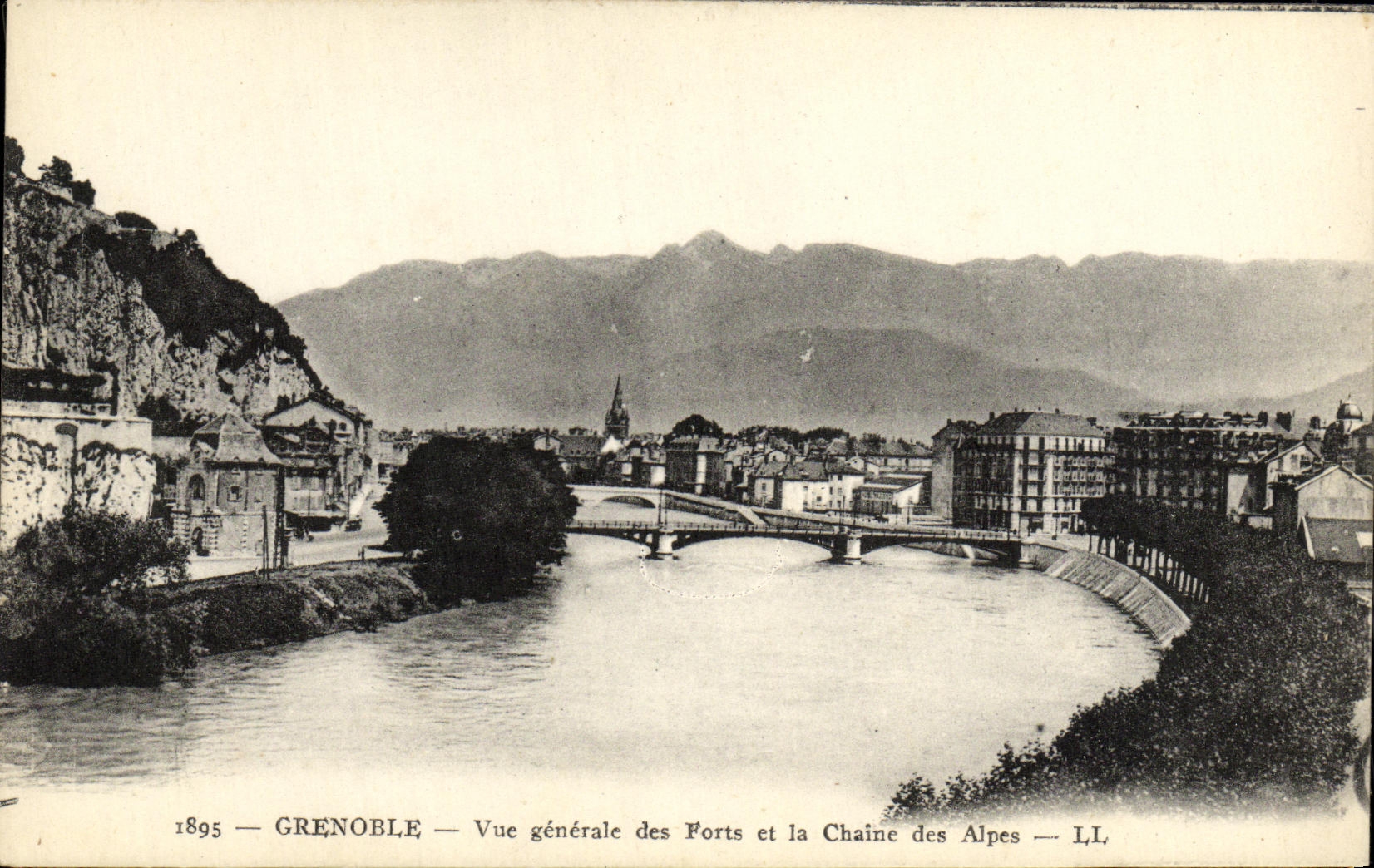 Grenoble — Vue générale des Forts et la Chaîne des Alpes — LL, 1895