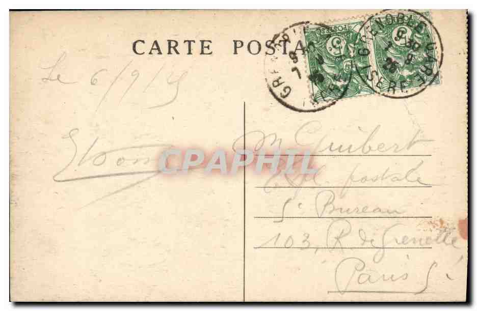 Grenoble — L'Isère et le Casque de Néron — E.R. — Verso