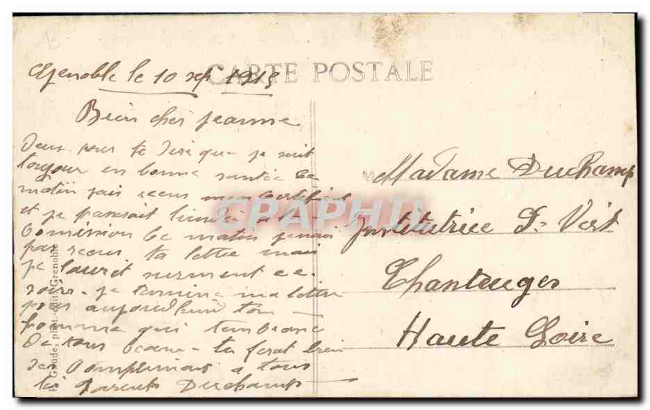 Grenoble — L'Île-Verte, l'Isère et les Alpes — Éditeur : C. BOURG — Reverso
