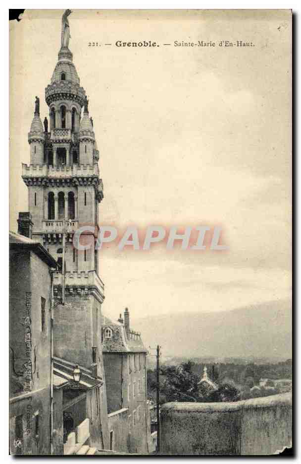Antieke ansichtkaart Grenoble Sainte Marie d'En Haut