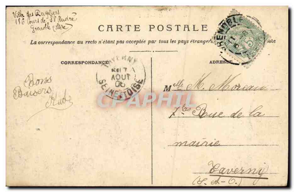 Grenoble — La Tronche et l'Île verte — Sayn — Verso