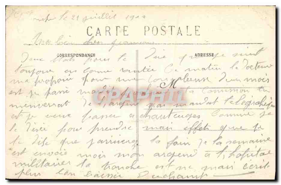 Grenoble — Vue Générale et les Alpes — Le Taillefer — C. Baffert, Grenoble — Verso
