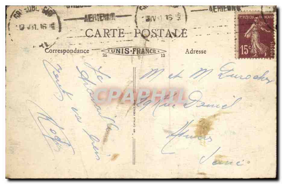 Grenoble — Vue générale — Sainte-Marie d'en-haut et les Alpes — LE DAUPHINÉ, n°61 — Achterkant